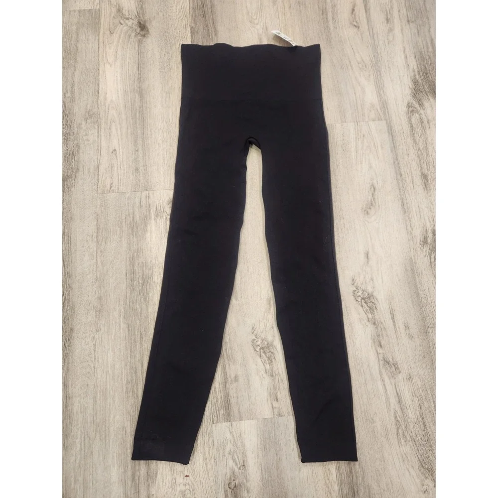 Spanx Leggings Womens Size Large Black Active Stretch Ankle Pants Workout Wear